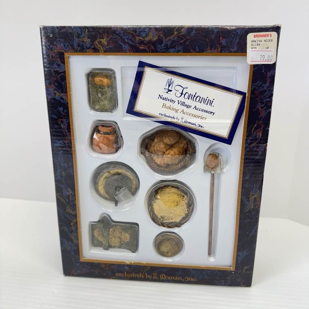 Fontanini Baking Accessories Set 5" Scale Miniatures Nativity Village 51193